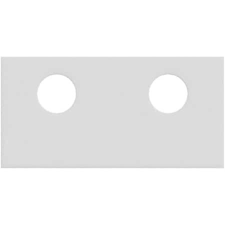 Ekena Millwork Premium Barn Door Flat Track Connecting Plate, Rocket White GB6001CRW